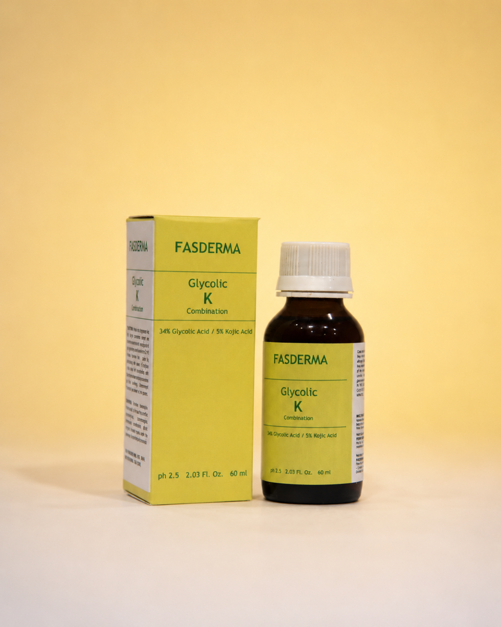 Glycolic K - 34% glycolic Acid / 5% Kojic Acid , 60 ML ( Active Acne, Pigmentation & Uneven Texture)