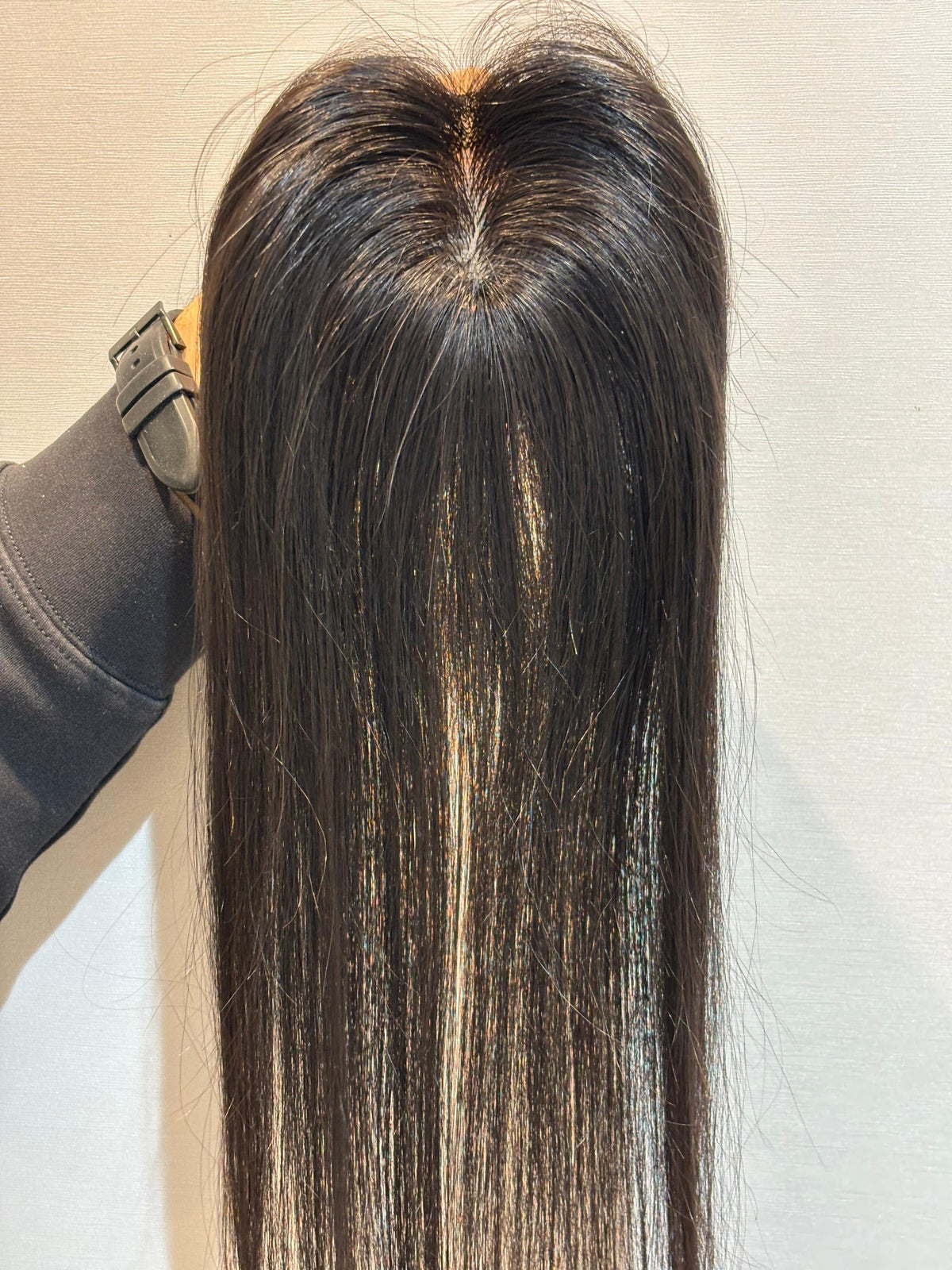 Hair Topper for Postpartum Hair Loss | Silk Base | Natural Black | Straight | Remy Hair India