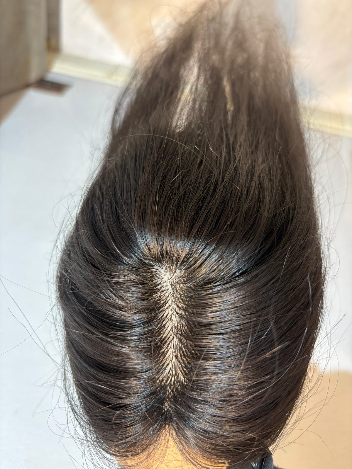 Hair Topper for Postpartum Hair Loss | Silk Base | Natural Black | Straight | Remy Hair India